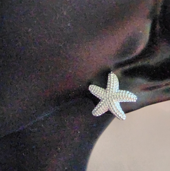 925 Sterling Starfish Stud Earrings -925 Sterling Silver,Summer Sunshine - Picture 2 of 6